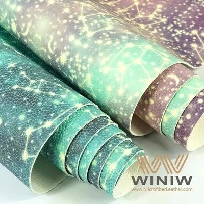 Free Samples Custom Printed Faux PU Football Leather in Bulk High Quality Pu Leather
